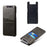 Double Card Slots PU Leather Coated PC Case for Samsung Galaxy A80 - Black - 3