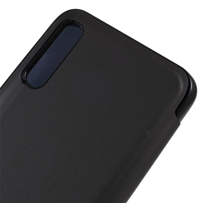 For Samsung Galaxy A70 Flip Leather Cover with Stand Full Body Protective Phone Case - Black - 5