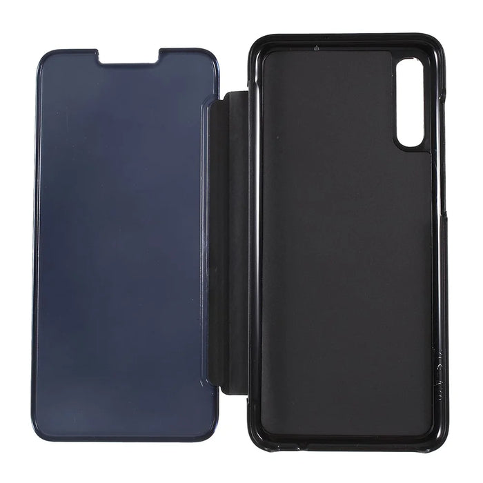 For Samsung Galaxy A70 Flip Leather Cover with Stand Full Body Protective Phone Case - Black - 7