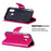 For Samsung Galaxy A40 PU Leather Imprint Butterflies Phone Case - Rose - 5