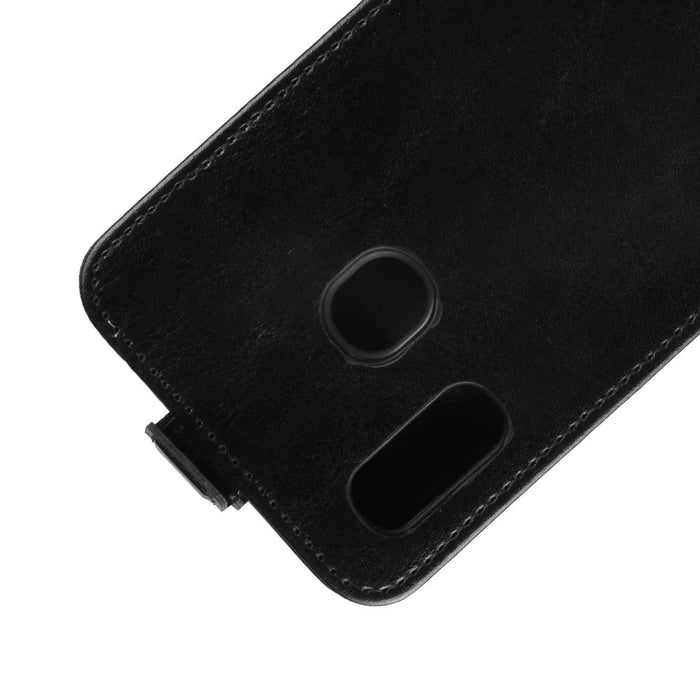 Crazy Horse Vertical Flip Leather Protective Case for Samsung Galaxy A20e - Black - 4