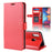 Crazy Horse PU Leather Stand Wallet Flip Case for Samsung Galaxy A20e - Red - 1