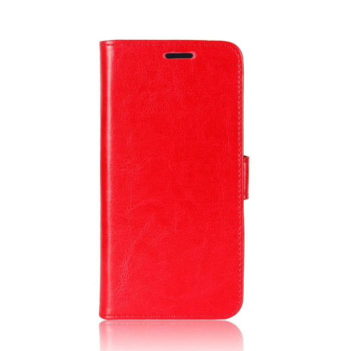 Crazy Horse PU Leather Stand Wallet Flip Case for Samsung Galaxy A20e - Red - 2