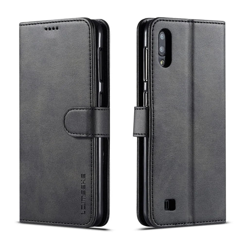 LC.IMEEKE Wallet Leather Stand Case for Samsung Galaxy A10 - Black - 1
