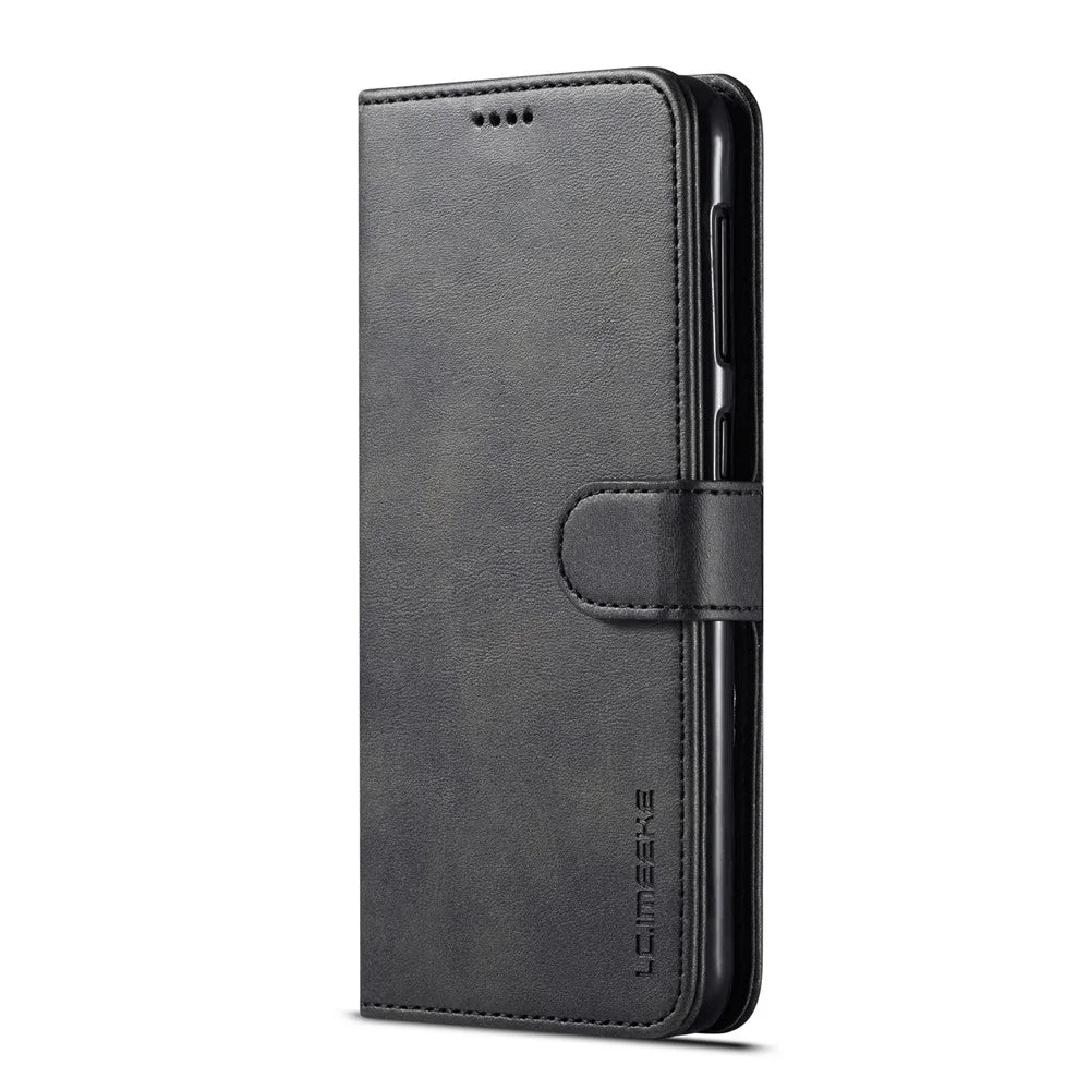 LC.IMEEKE Wallet Leather Stand Case for Samsung Galaxy A10 - Black - 2