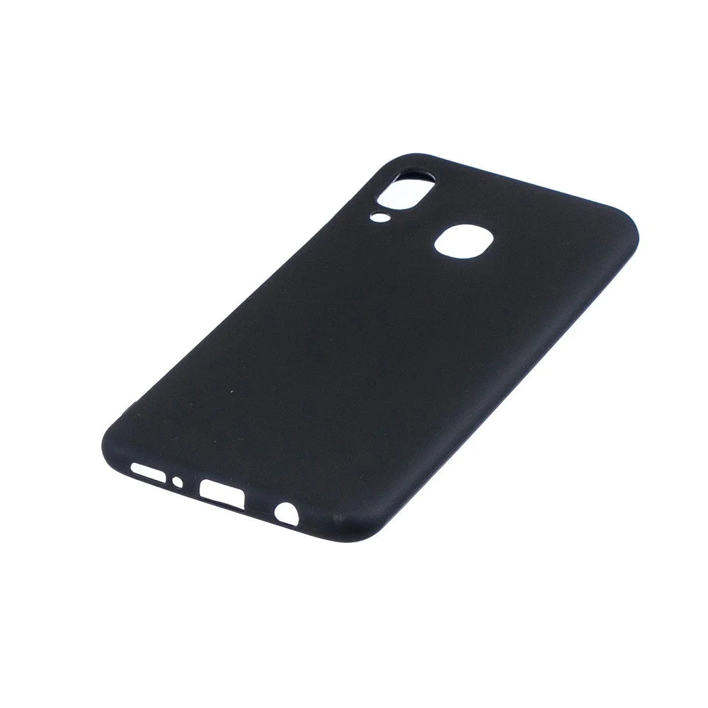 Solid Color Candy TPU Case for Samsung Galaxy A40 - Black - 3