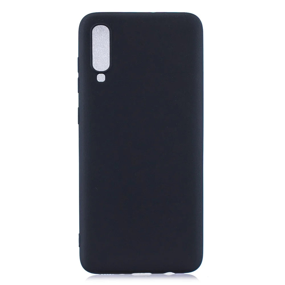 Solid Color Candy TPU Case for Samsung Galaxy A70 - Black - 1