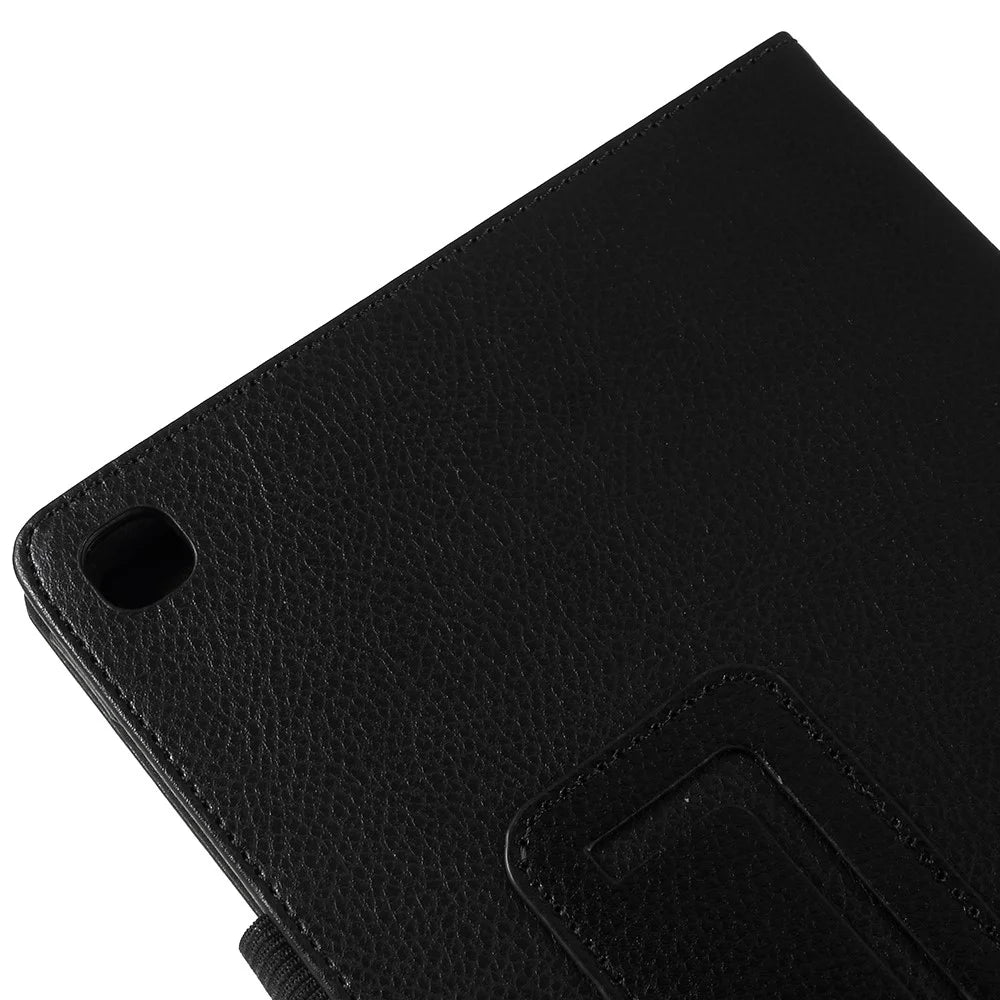 Litchi Texture Leather Stand Tablet Protective Case for Samsung Galaxy Tab S5e SM-T720 - Black - 5