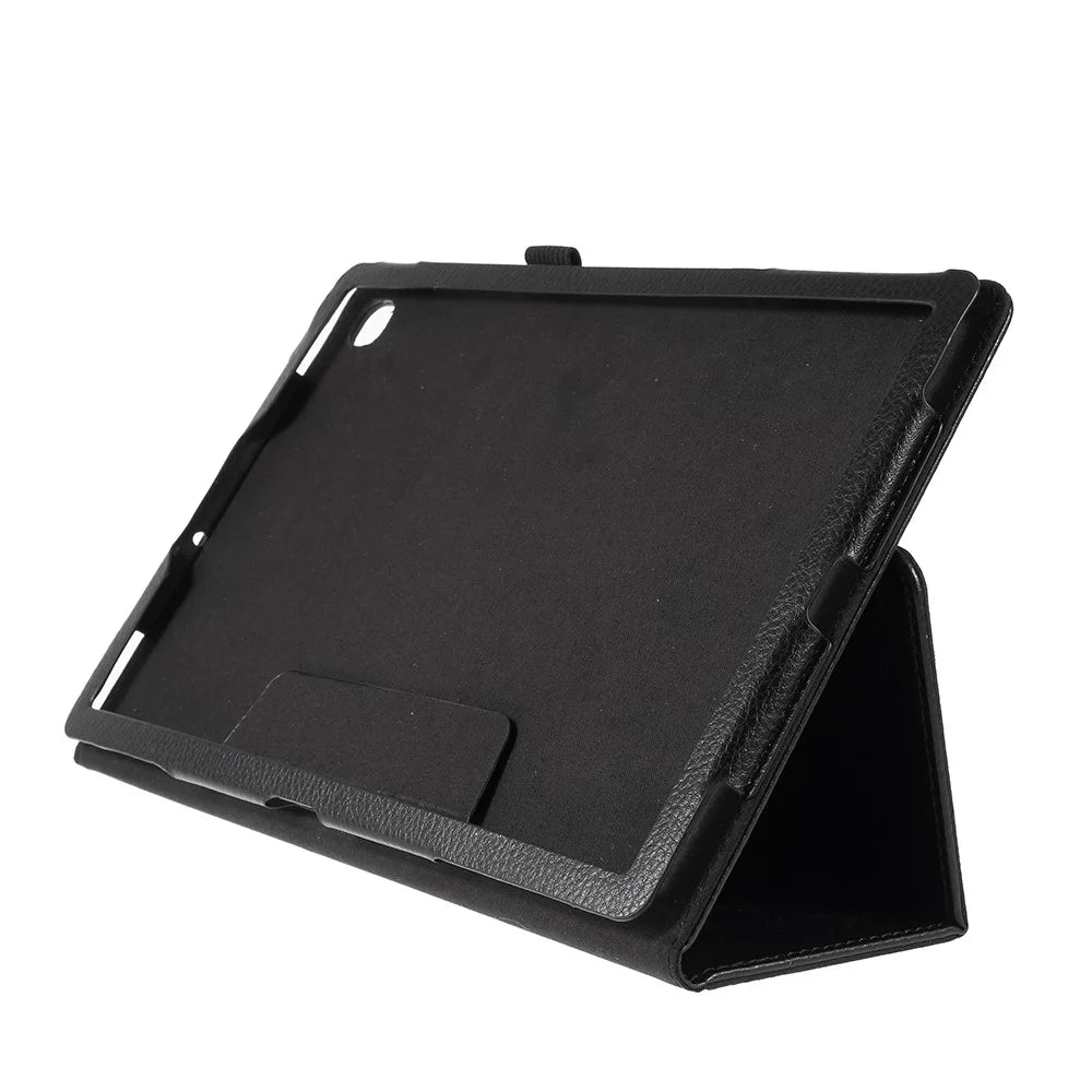 Litchi Texture Leather Stand Tablet Protective Case for Samsung Galaxy Tab S5e SM-T720 - Black - 7