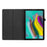 Litchi Texture Leather Case for Samsung Galaxy Tab A 10.1 (2019) Scratch Resistant Dual-fold Stand Flip Tablet Cover with Elastic Strap - Black - 2