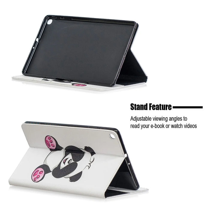 Pattern Printing Wallet Stand Leather Case for Samsung Galaxy Tab A 10.1 (2019) T510 - Adorable Panda - 7