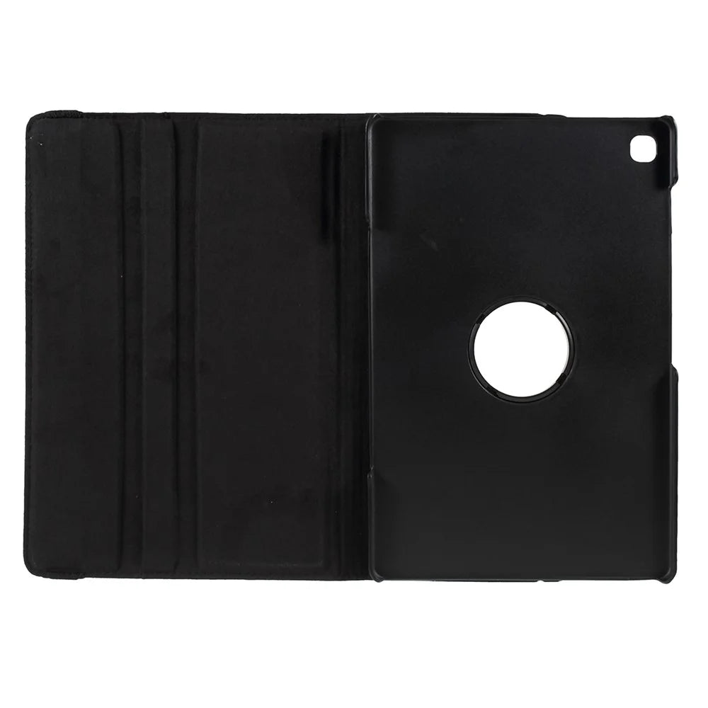 For Samsung Galaxy Tab S5e SM-T720 Litchi Texture Leather Protection Tablet Cover [With 360 Degree Rotary Stand] - Black - 7