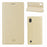 VILI DMX Cross Texture Stand Leather Card Holder Case for Samsung Galaxy A10 - Gold - 1