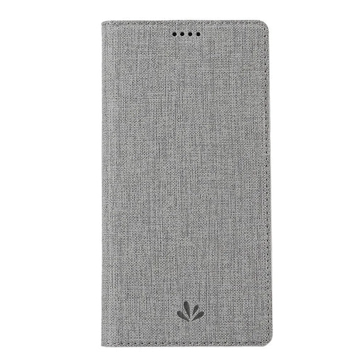 VILI DMX Cross Texture Stand Leather Card Holder Case for Samsung Galaxy A40 - Grey - 2