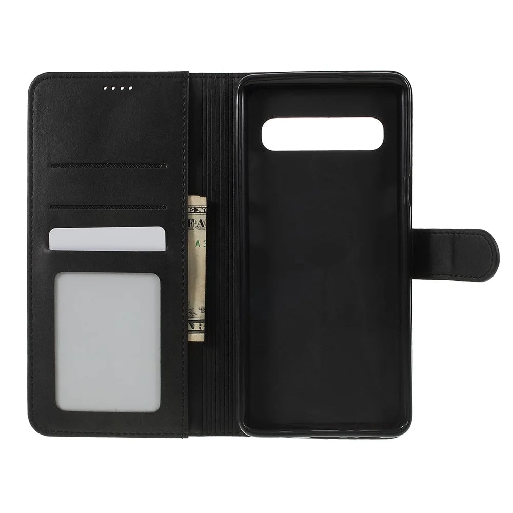 LC.IMEEKE Leather Wallet Casing for Samsung Galaxy S10 5G - Black - 7
