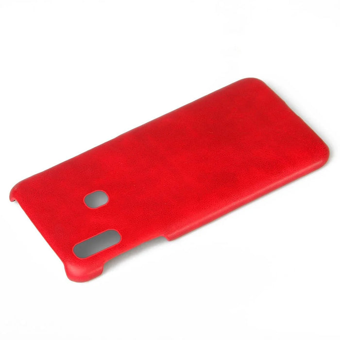 Crazy Horse PU Leather Coated Plastic Case for Samsung Galaxy A20e - Red - 2