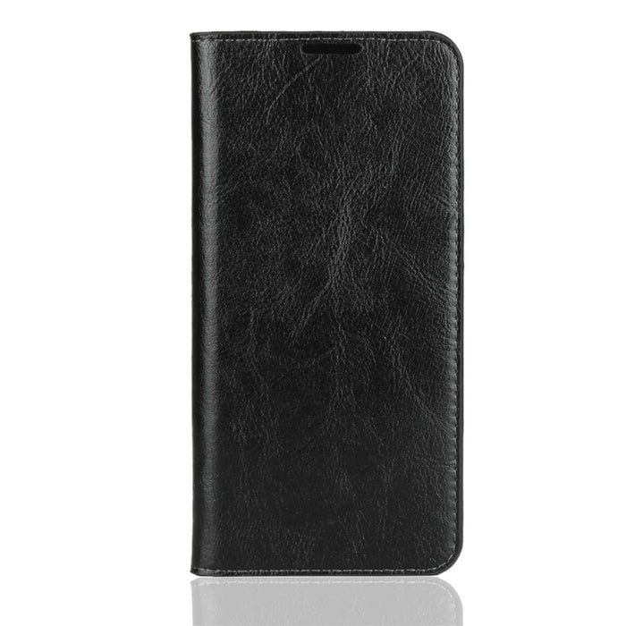 Crazy Horse Wallet Stand Genuine Leather Case for Samsung Galaxy A50/A50s/A30s - Black - 2