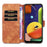 DG.MING Retro Style Wallet Leather Stand Case for Samsung Galaxy A50/A50s/A30s - Brown - 2