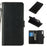 Solid Color Leather Wallet Stand Phone Case Cover for Samsung Galaxy A70 - Black - 1