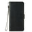 Solid Color Leather Wallet Stand Phone Case Cover for Samsung Galaxy A70 - Black - 2