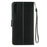Solid Color Leather Wallet Stand Phone Case Cover for Samsung Galaxy A70 - Black - 3