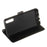Solid Color Leather Wallet Stand Phone Case Cover for Samsung Galaxy A70 - Black - 6