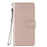 Solid Color Leather Wallet Stand Phone Case Cover for Samsung Galaxy A40 - Light Pink - 2