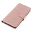 Solid Color Leather Wallet Stand Phone Case Cover for Samsung Galaxy A40 - Light Pink - 5