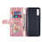 Glitter Powder Zippered Stand Leather Wallet Case with Strap for Samsung Galaxy A70 - Rose Gold - 5