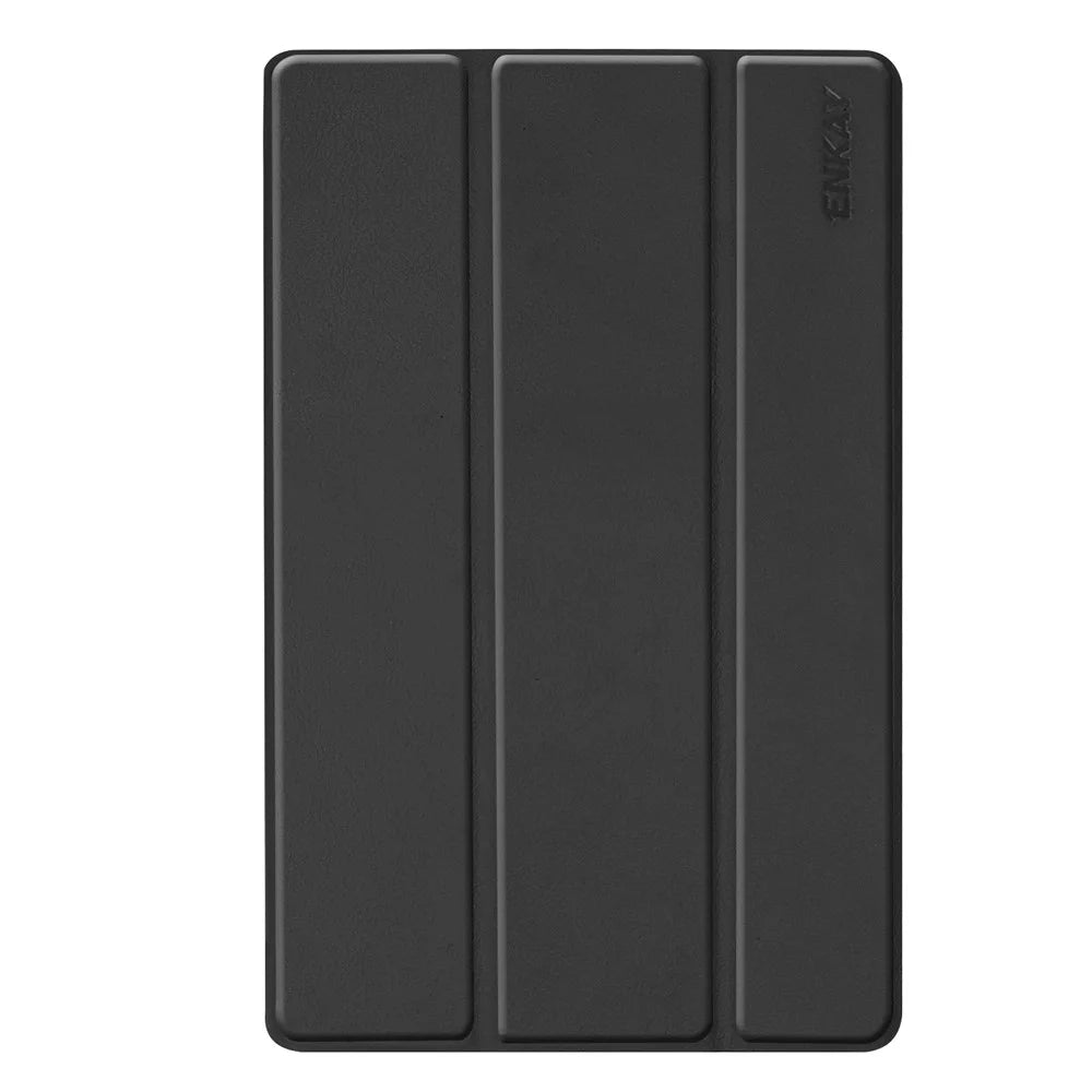 ENKAY HAT PRINCE Tri-fold Stand PU Leather Hard PC Back Full-Body Shockproof Case for Galaxy Tab A 10.1 (2019) T510 / T515 - Black - 2