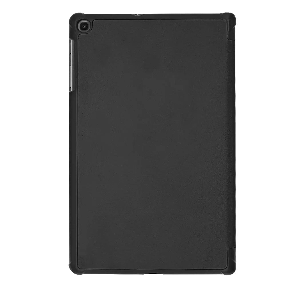 ENKAY HAT PRINCE Tri-fold Stand PU Leather Hard PC Back Full-Body Shockproof Case for Galaxy Tab A 10.1 (2019) T510 / T515 - Black - 3