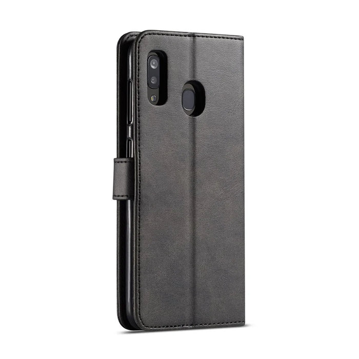 LC.IMEEKE Leather Wallet Case for Samsung Galaxy A30/A20 - Black - 3