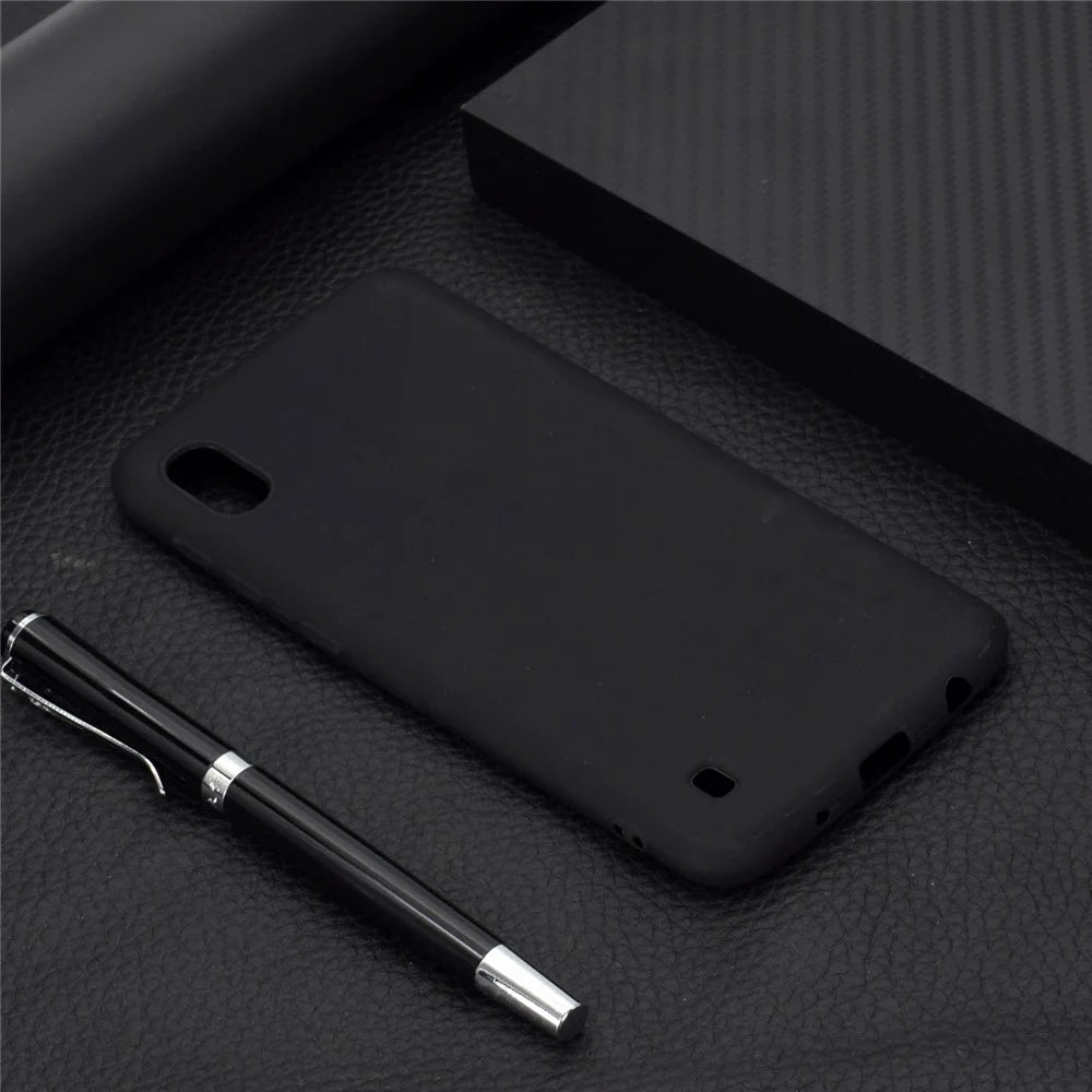 Soft Frosted TPU Phone Case for Samsung Galaxy A10 - Black - 6