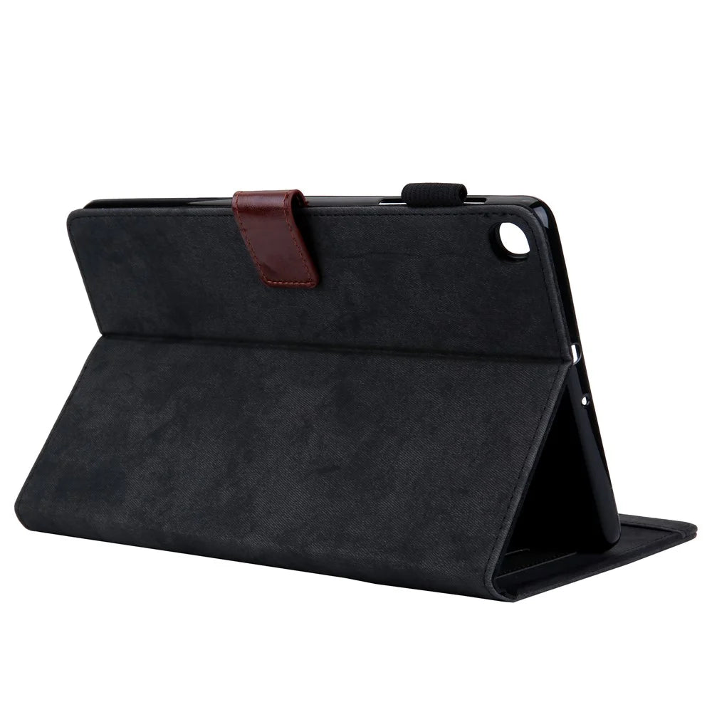 Business Style Auto Wake & Sleep Leather Case with Card Storage for Samsung Galaxy TAB A 10.1 (2019) SM-T510/SM-T515 - Black - 6