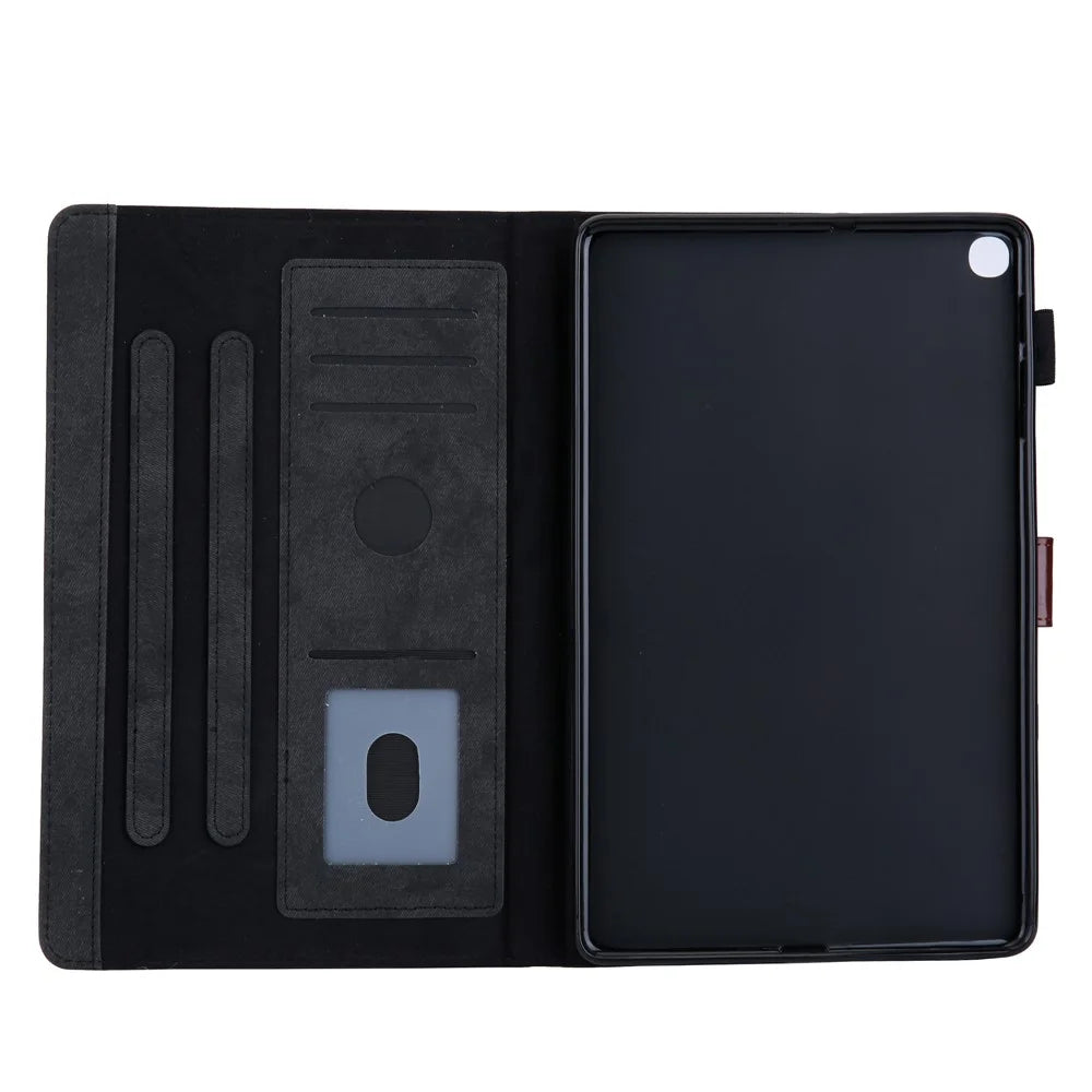 Business Style Auto Wake & Sleep Leather Case with Card Storage for Samsung Galaxy TAB A 10.1 (2019) SM-T510/SM-T515 - Black - 7