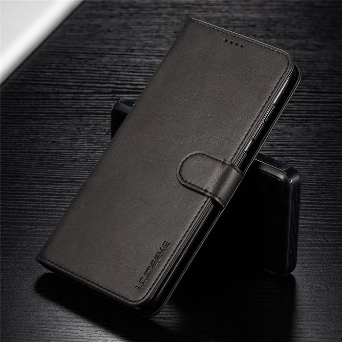LC.IMEEKE Leather Wallet Case for Samsung Galaxy A50/A50s/A30s - Black - 5