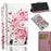 Pattern Printing Light Spot Decor Leather Wallet Cover for Samsung Galaxy A20e - Flowered Tree - 1