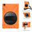 360° Swivel PC + Silicone Combo Kickstand Shell with Shoulder Strap for Samsung Galaxy Tab A 10.1 (2019) SM-T515 - Orange - 1