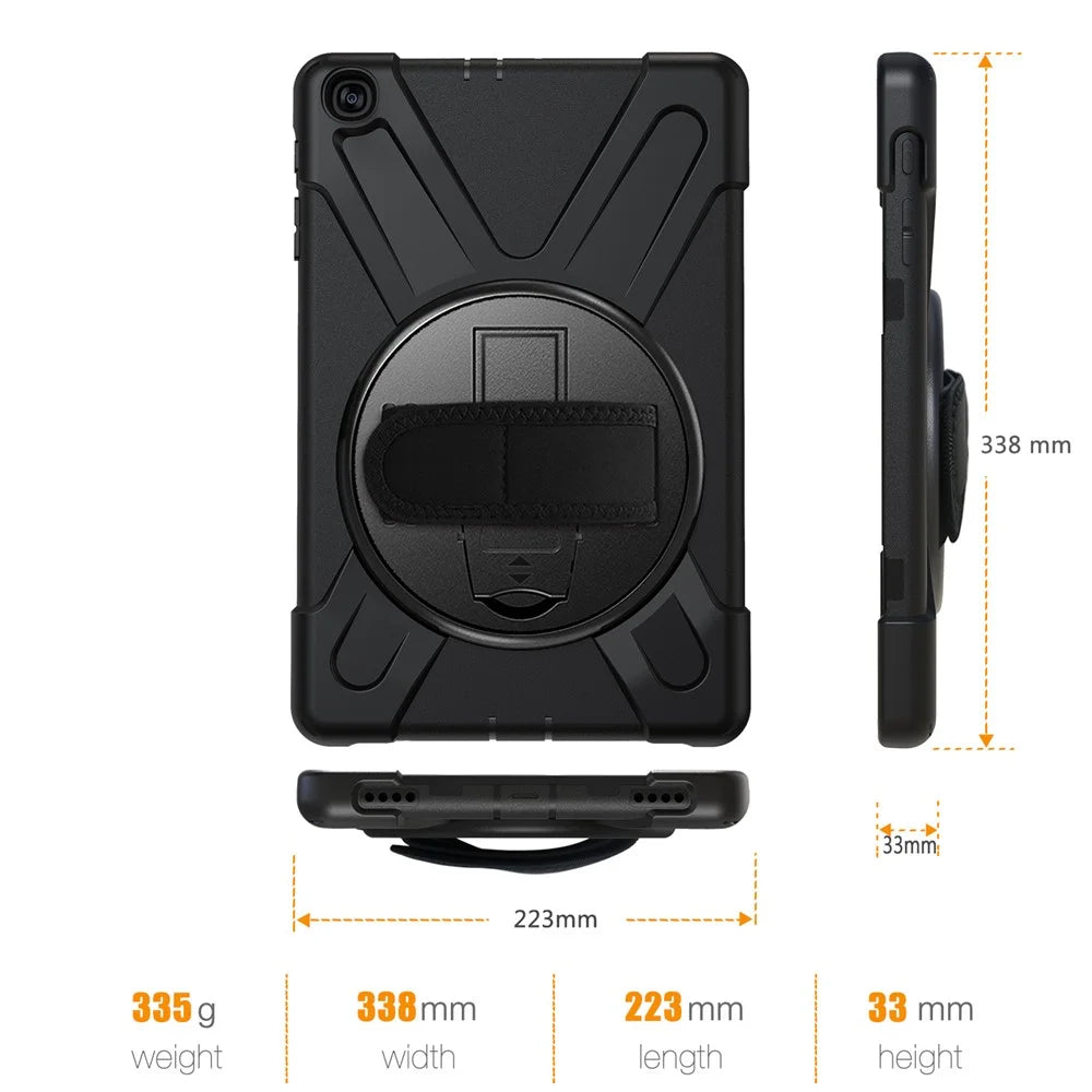 [X-Shape] PC + Silicone Combo Tablet Case for Samsung Galaxy Tab A 10.1 (2019) SM-T515 - Black - 3