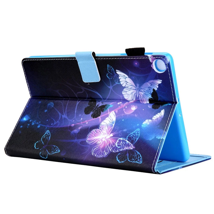 Pattern Printing Stand Leather Tablet Cover for Samsung Galaxy Tab S5e SM-T720 / SM-T725 - Purple Butterflies - 5