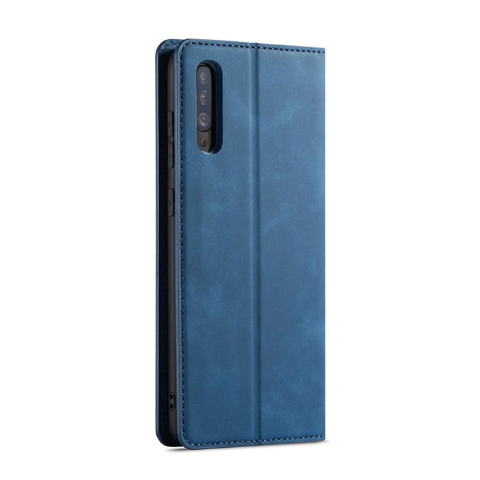 FORWENW Fantasy Series Auto-absorbed Silky Touch Leather Wallet Stand Case for Samsung Galaxy A70 - Blue - 6