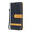 Jeans Cloth Leather Wallet Case for Samsung Galaxy A20e - Black - 2