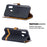 Jeans Cloth Leather Wallet Case for Samsung Galaxy A20e - Black - 5