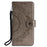 Imprint Flower Leather Wallet Case for Samsung Galaxy A70 - Grey - 2