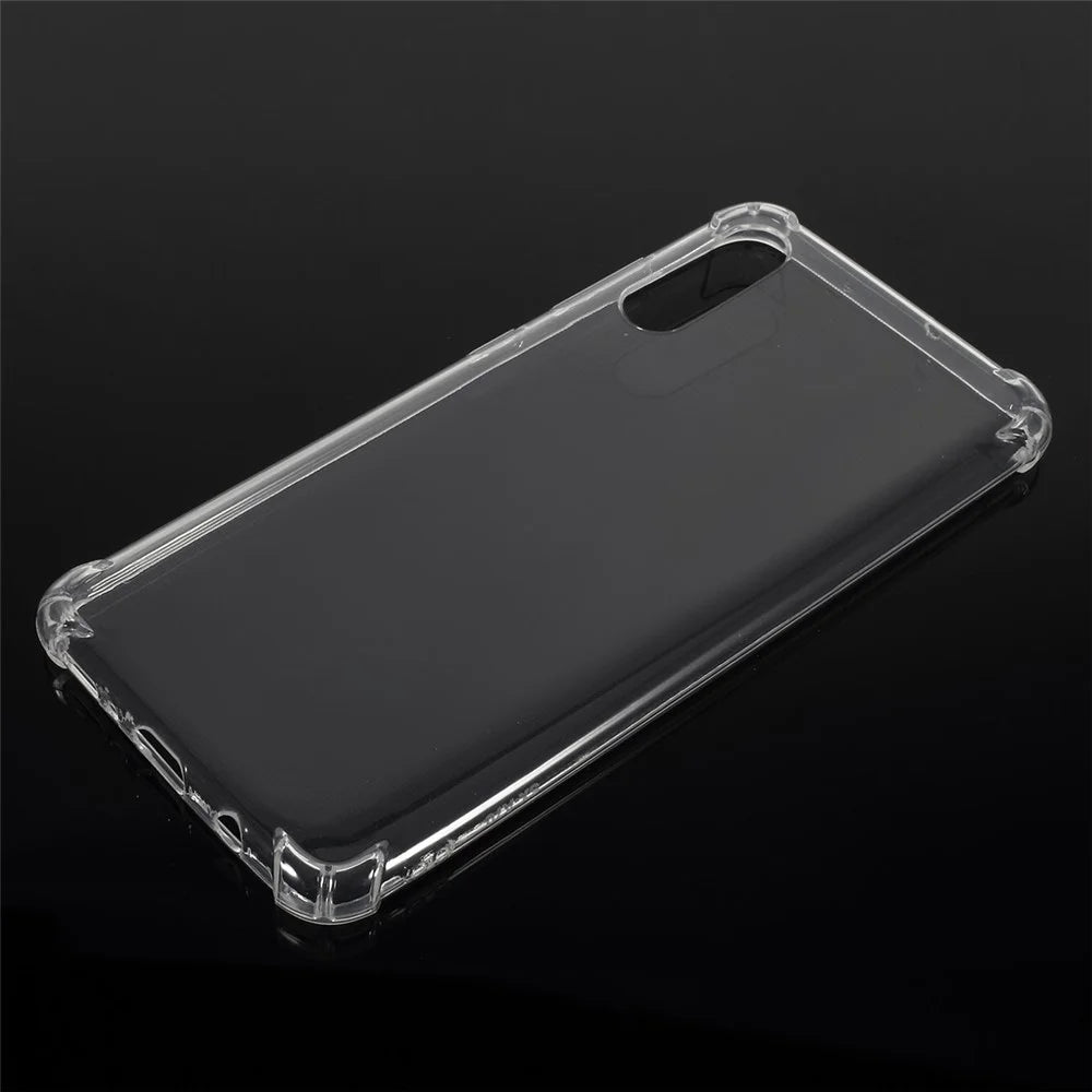 Clear Shock Absorption Soft TPU Phone Cover for Samsung Galaxy A70 - Transparent - 1