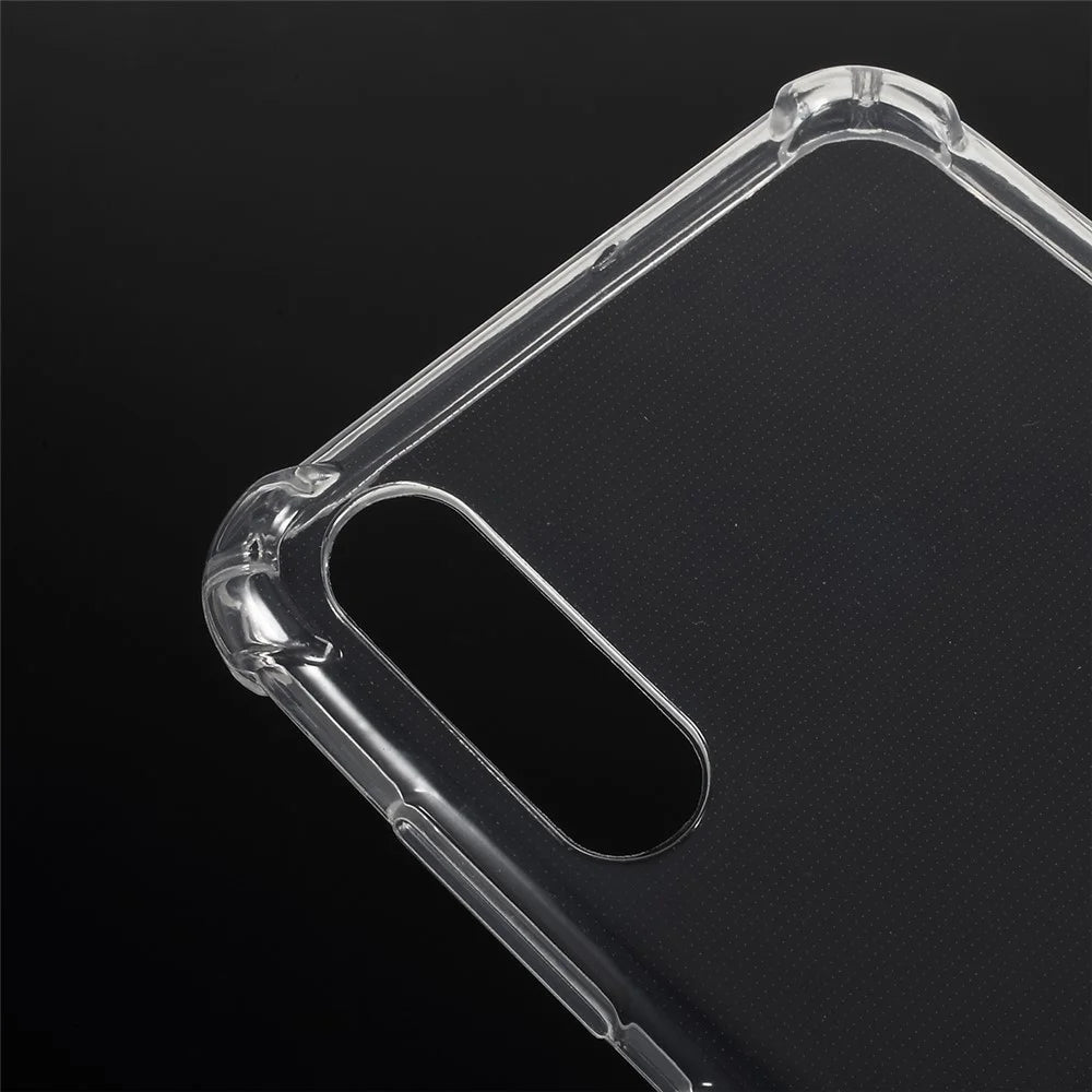 Clear Shock Absorption Soft TPU Phone Cover for Samsung Galaxy A70 - Transparent - 4