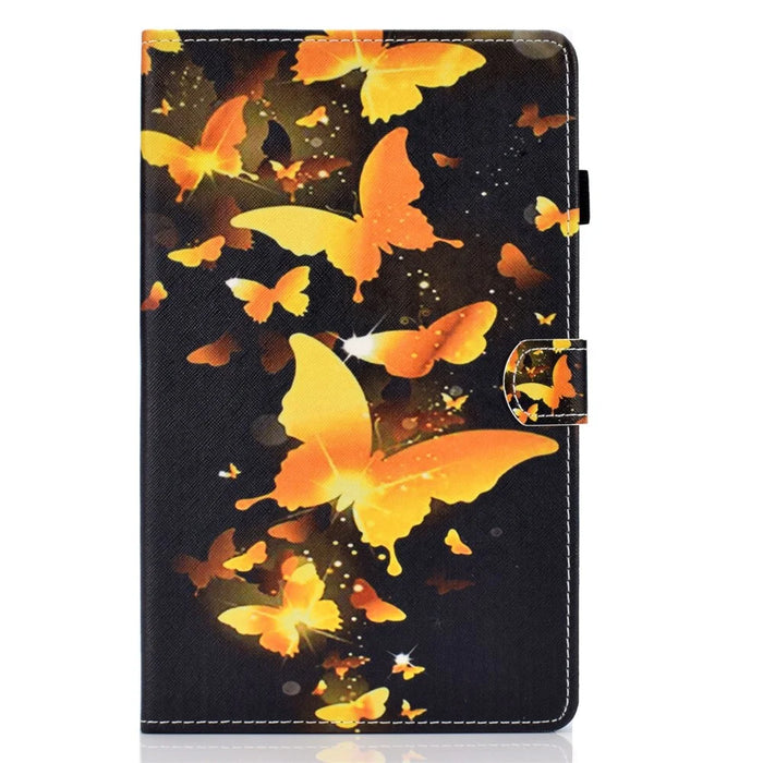 Pattern Printing Leather Tablet Cover with Card Slots for Samsung Galaxy Tab A 10.1(2019) T510 - Flying Butterfly - 2