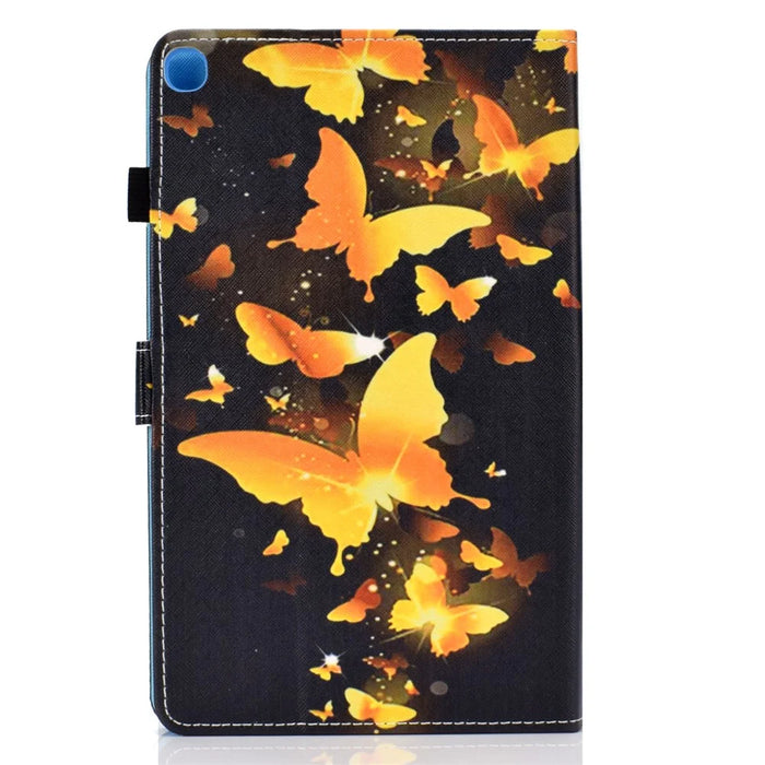 Pattern Printing Leather Tablet Cover with Card Slots for Samsung Galaxy Tab A 10.1(2019) T510 - Flying Butterfly - 3