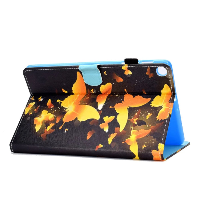 Pattern Printing Leather Tablet Cover with Card Slots for Samsung Galaxy Tab A 10.1(2019) T510 - Flying Butterfly - 4