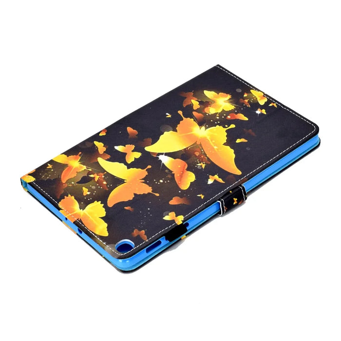 Pattern Printing Leather Tablet Cover with Card Slots for Samsung Galaxy Tab A 10.1(2019) T510 - Flying Butterfly - 6
